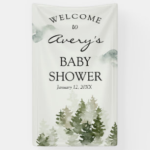 Winter Woodland Begrüßungszeichen Banner