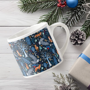 Winter Woodland Blue/Gold ID785 Espressotasse
