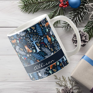 Winter Woodland Blue/Gold ID785 Kaffeetasse