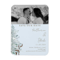 Winter Woodland Blue Wedding Foto Rettete unser Da
