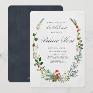 Winter Woodland Bridal Dusche Einladung