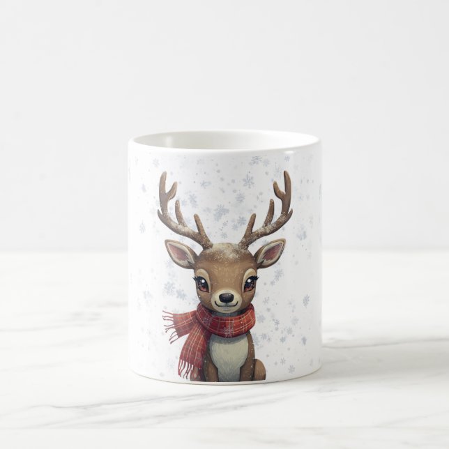 Winter Woodland Deer MUGS Verwandlungstasse (Mittel)