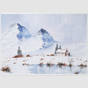 Winter Woodland Emphemera Serie Design 4 Seidenpapier