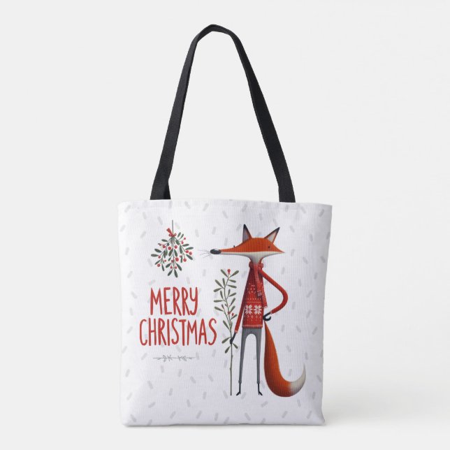 Winter Woodland Fox Tasche (Rückseite)