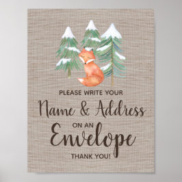 Winter Woodland Fox: Umschlagzeichen Poster