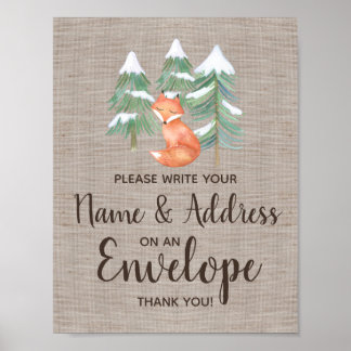 Winter Woodland Fox: Umschlagzeichen Poster