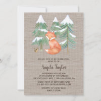 Winter Woodland Fox und Chipmunk Baby Dusche