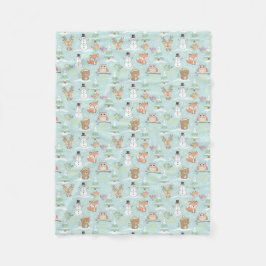 Winter Woodland Friends – Cute Holiday Pattern Fleecedecke
