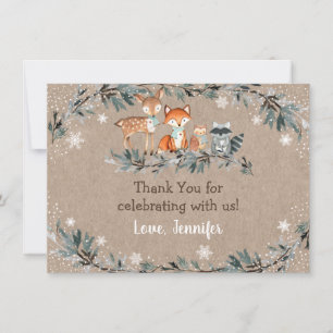Winter Woodland Greenery Kinderdusche Danke