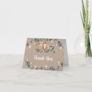 Winter Woodland Greenery Kinderdusche Danke