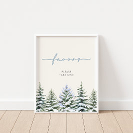 Winter Woodland Lieblingszeichen Poster