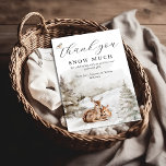 Winter Woodland Oh Deer Theme Baby Boy Dusche Dankeskarte<br><div class="desc">Einladung zur Winterwalddusche auf eine angenehme und herzliche Art und Weise,  die bevorstehende Ankunft eines wertvollen Kleinen während der Wintersaison zu feiern. Dieses Editable Wir können frühzeitig warten Baby Shower Invite verströmt eine charmante Mischung aus Urlaubsjubeln und Baby-Aufregung,  sodass es die perfekte Wahl für eine Winter Wonderland Baby-Dusche.</div>