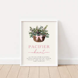 Winter Woodland Schnuller Jagdspiel-Zeichen Poster