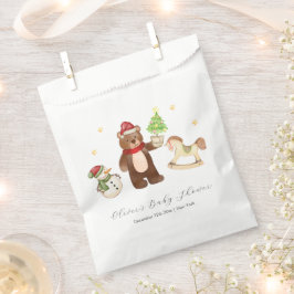 Winter Woodland Teddy Bear Snowman Baby Shower Geschenktütchen