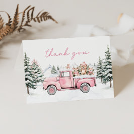 Winter Woodland Tiere Danke Karte