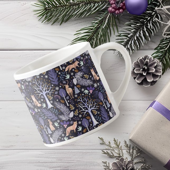 Winter Woodland Violet/Gold ID785 Espressotasse (Von Creator hochgeladen)