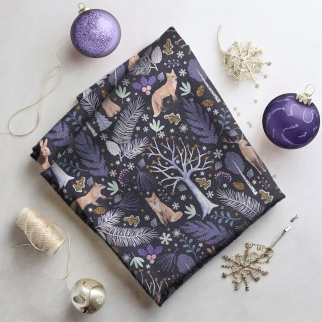 Winter Woodland Violet/Gold ID785 Stoff (Von Creator hochgeladen)