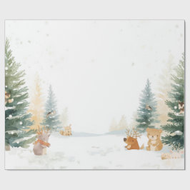 Winter Woodland Wrapping Paper – Snowy Pines Geschenkpapier