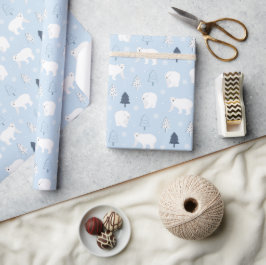 Winter Woods Polar Bears Geschenkpapier