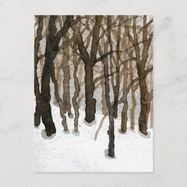 "Winter Woods" - Postkarte für Landstraßen (Vorderseite)