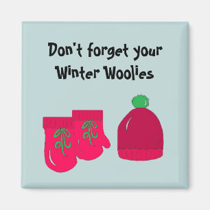 Winter Woolis - Mitten und Toque Magnet