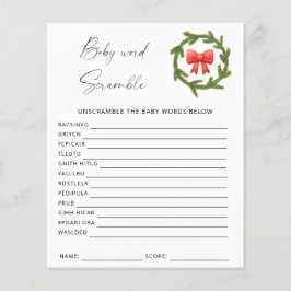 Winter Word Ramming Baby Dusche Spiel