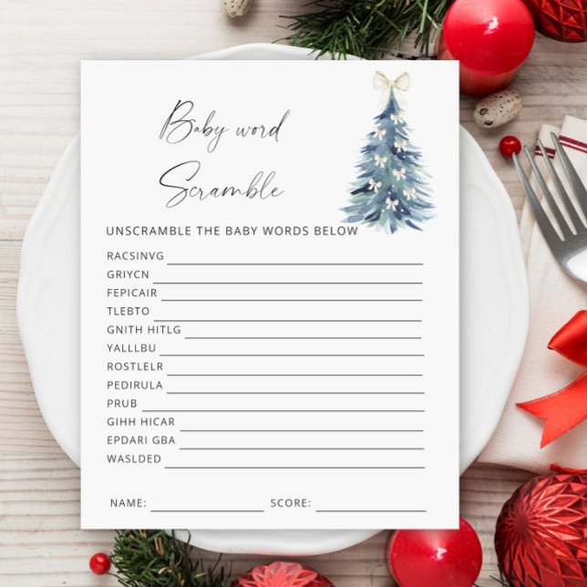 Winter Word Ramming Baby Dusche Spiel (Von Creator hochgeladen)