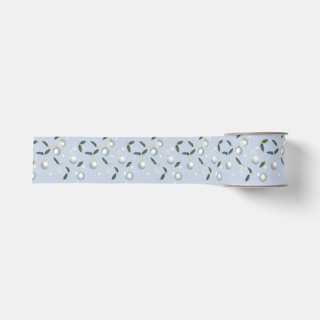Winter-Wreath-Geschenkpapier Ripsband (Vorderseite)