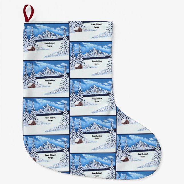 Winter Wunder Großer Weihnachtsstrumpf (Vorderseite)