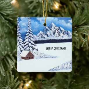 Winter-Wunder-Platz Keramikornament