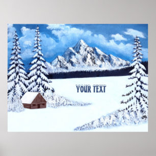 Winter-Wunder Szene Poster
