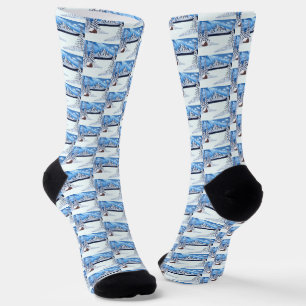 Winter-Wunder Szene Socken