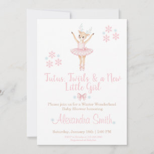 Winter-Wunderland-Baby-Shower-Einladung Einladung