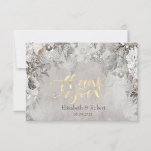 Winter-Wunderland-Blumenwald Dankeskarte