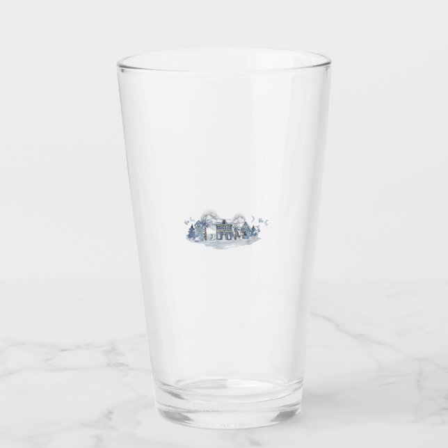 Winter-Wunderland-Dorf Glas (Vorderseite)