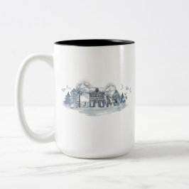 Winter-Wunderland-Dorf Zweifarbige Tasse