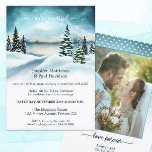 Winter-Wunderland-Hochzeitsempfang Benutzerdefinie Einladung