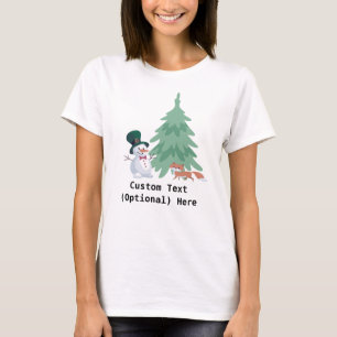 Winter Wunderland mit Snowman & Fox Weihnachten T-Shirt