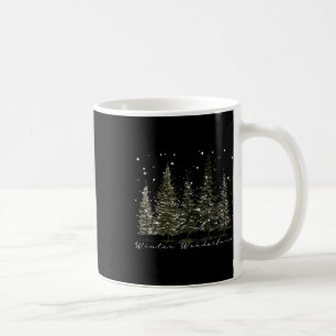 Winter Wunderland Pine Tree Natur Wandern Kaffeetasse