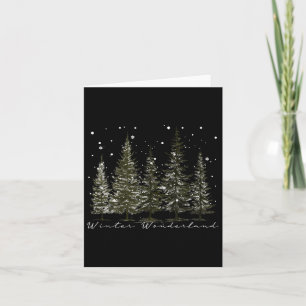 Winter Wunderland Pine Tree Natur Wandern Karte