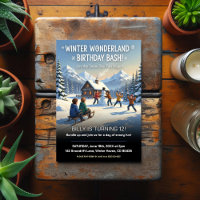 Winter-Wunderland-Schneetag-Geburtstagsfeier