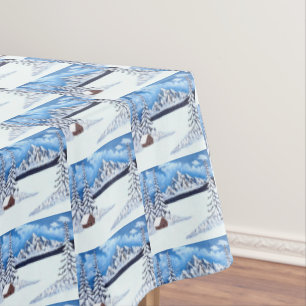 Winter-Wunderlandschaft Tischdecke