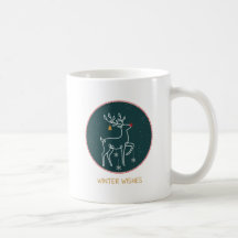 Winter-Wünsche – Festliches Rentier-Weihnachtstass