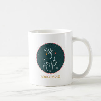 Winter-Wünsche – Festliches Rentier-Weihnachtstass Kaffeetasse