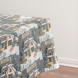 Winter-Wünsche Weihnachtsgeschenk für die Innenein Tischdecke
