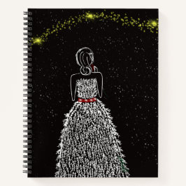 Winter wünscht sich nach einem Star-Notebook Notizbuch