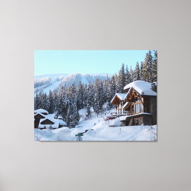 Winter-Zuhause Leinwanddruck (Vorderseite)