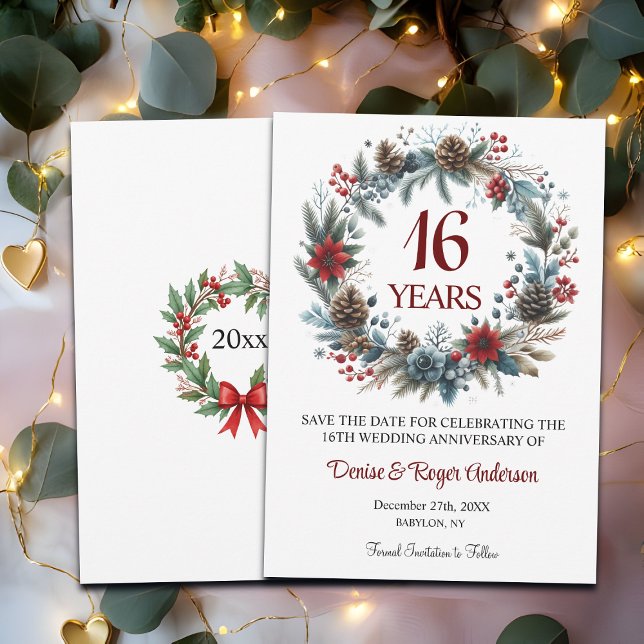 Winter zum 16. Hochzeitstag Save The Date (Von Creator hochgeladen)
