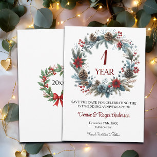 Winter zum 1. Hochzeitstag Save The Date