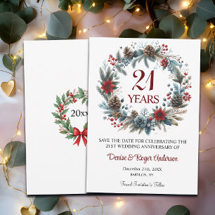 Winter zum 21. Hochzeitstag Save The Date